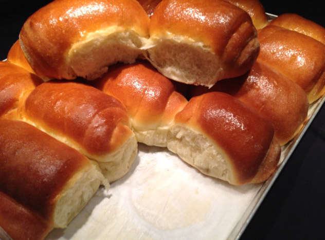 Panini Parker House rolls