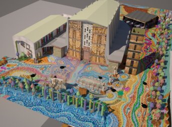 La nascita del mosaico più grande del mondo, Mosaico di Andreina: La Visione di Ezechiele.