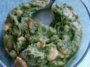 Salsa di asparagi e gamberetti