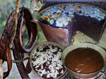 Tortino alla Polpa di Carrube, Cioccolato, Caffè e rhum