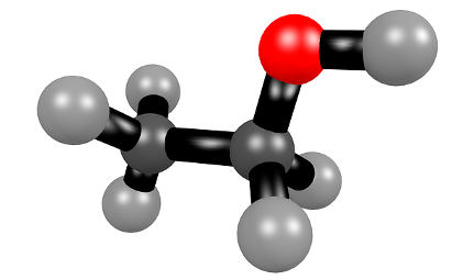 Alcol nello spazio molecola etanolo