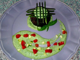 Timballo di riso nero integrale
