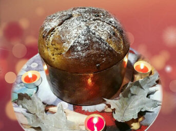 panettone integrale allo zucchero di cocco rutti rossi e gocce di cioccolato