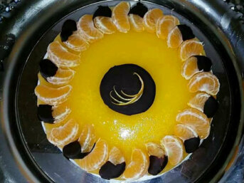 Cheesecake al mandarino e cioccolato fondente