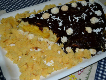 tronchetto mimosa al cioccolato