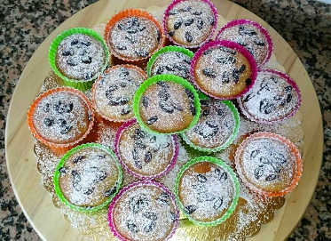 Muffin integrali con cocco frutti di bosco senza zucchero 1