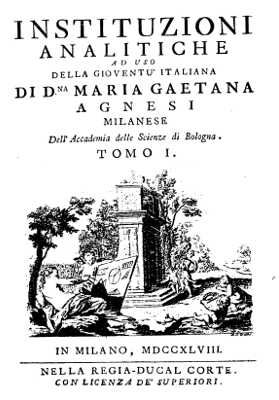 Maria Gaetana Agnesi, Istituzioni analitiche