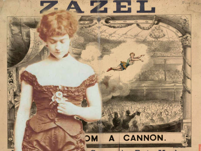 Zazel, la ragazza che imparò a volare diventando la prima donna cannone
