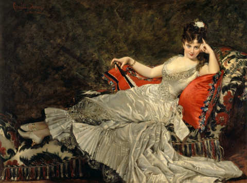 dipinto di Henri Gervex représente Madame Valtesse de la Bigne