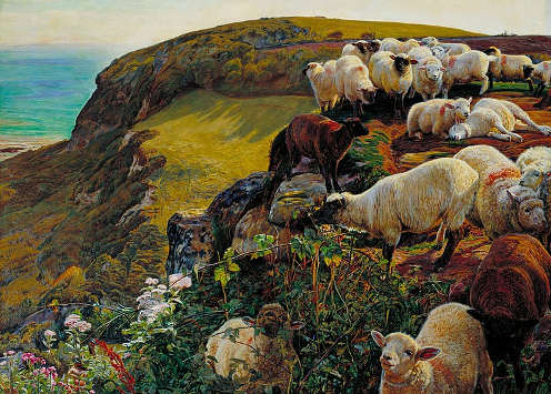 Preraffaelliti: William Holman Hunt Our English Coasts, 1852 o Strayed Sheep