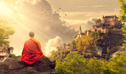 La meditazione dei monaci