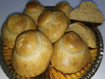 Brioche col tuppo integrali a basso Indice Glicemico