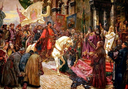 Il cosacco Bohdan Khmelnytsky entra in Kiev, di Mykola Ivasiuk