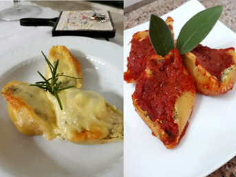 Conchiglioni ripieni di zucca, ricotta e verdure