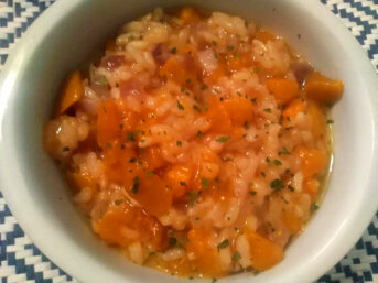 Risotto alla zucca semplice e Parmigiano