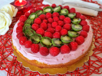 Torta ai lamponi light senza burro