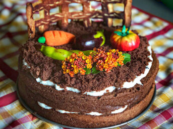 Torta al cioccolato senza burro con crema al mascarpone