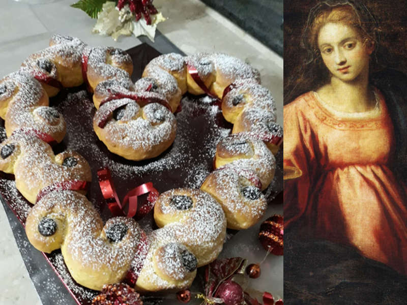 Brioche di Santa Lucia o Lussekatter dolci natalizi svedesi