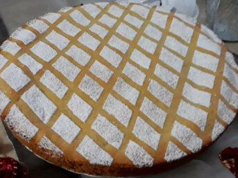 Cassata al forno senza pan di Spagna con frolla alle mandorle