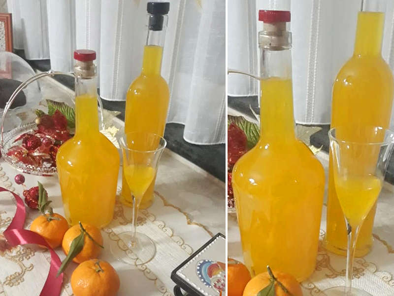 Liquore al mandarino fatto in casa o mandarinetto