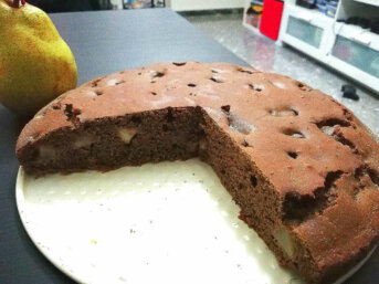 Torta pere e cioccolato senza glutine a ridotto indice glicemico