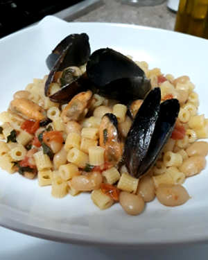 ingredienti Pasta fagioli e cozze