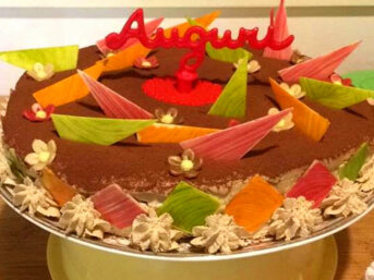 Torta al cioccolato senza glutine con mousse al caffè solubile