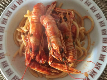 Spaghetti agli scampi senza glutine
