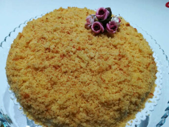 Torta mimosa all'arancia integrale