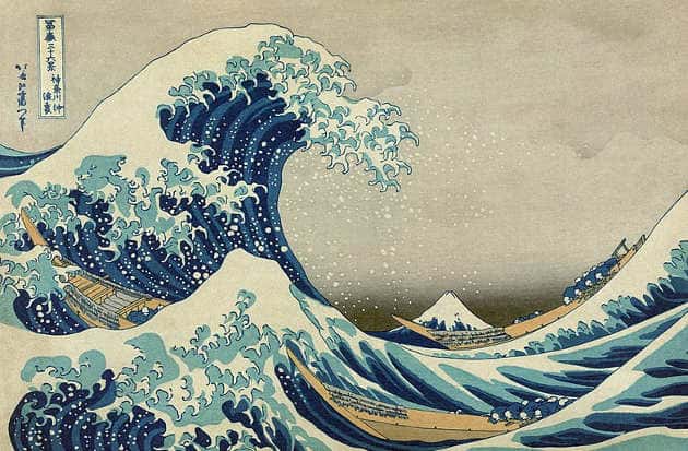 Colore Blu di prussia: La grande onda di Kanagawa