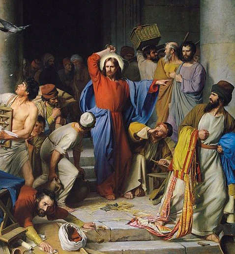 Quadri sulla Pasqua, Cacciata dei venditori dal Tempio di Carl Heinrich Bloch