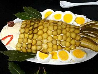 Gateau di patate ricetta con ricotta e tonno a forma di pesce