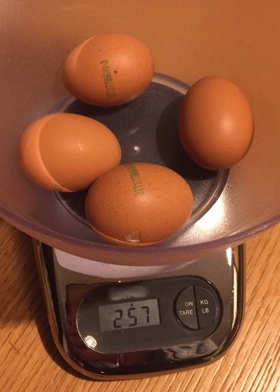 Ingredienti Torta  uovo di Pasqua: peso uova