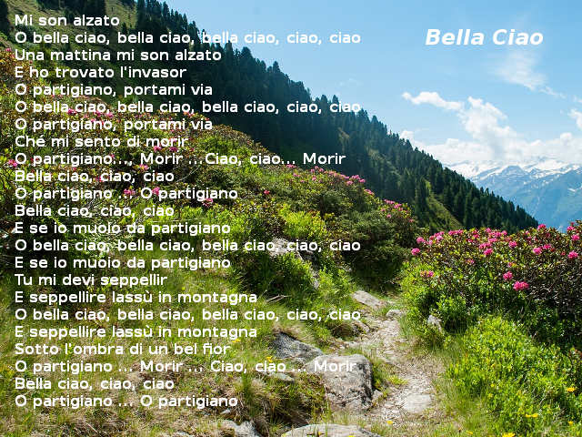 Bella Ciao con testo interpretato dai Modena City Ramblers