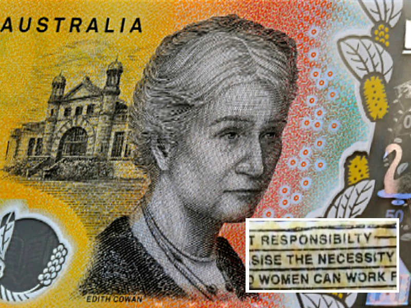 46 milioni di banconote da 50 dollari australiani con un errore tipografico