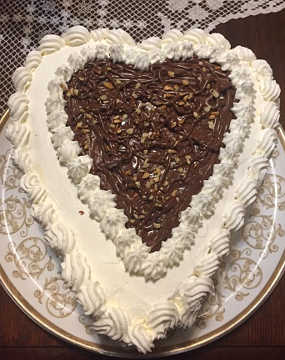 Ingredienti Torta cuore con Nutella e panna