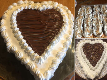 Torta cuore senza glutine con Nutella e panna