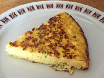 Frittata di ricotta e pecorino romano