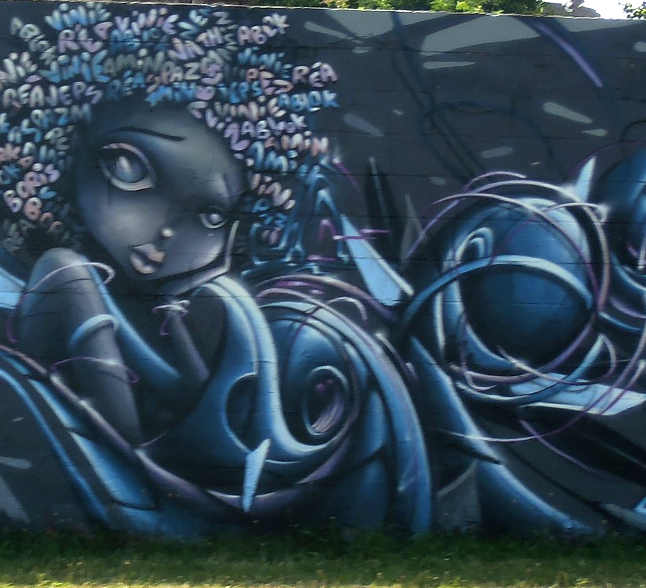 Foto Murales per Vinie Graffiti e le donne dai capelli voluminosi #5