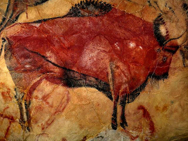 Il rosso nelle pitture rupestri ad Altamira