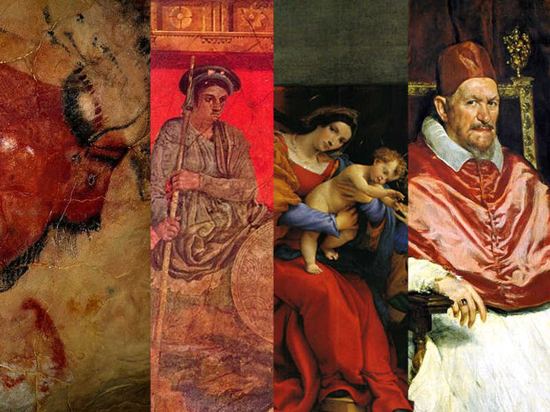 7 sfumature di colore rosso nella pittura dall'antichità ad oggi