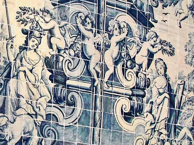 Particolare di un azulejo al museo di Lisbona