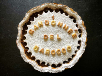 Crostata con mele cotte e noci