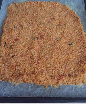 Preparazione Rotolo di riso farcito con melanzane senza glutine 1