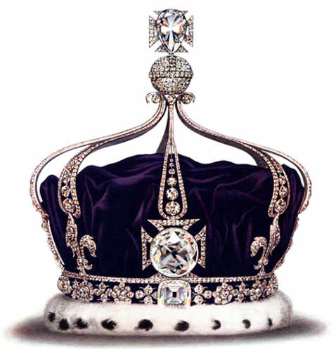 Il diamante Cullinan II (Piccola Stella d’Africa) nella corona