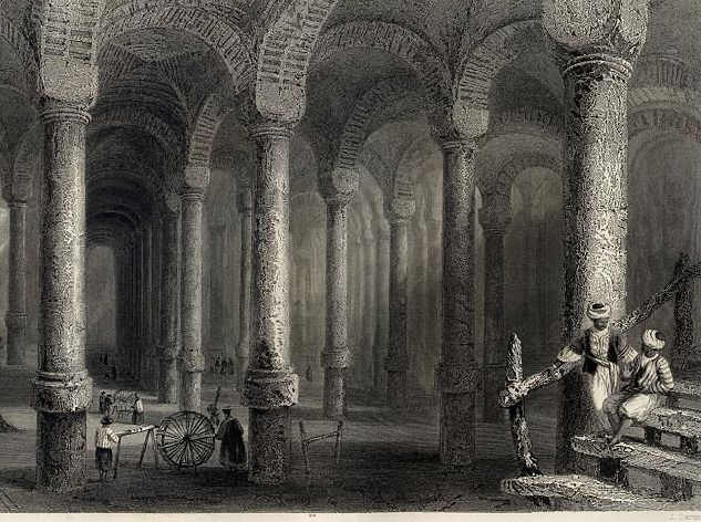 La Cisterna Basilica a Istanbul  disegno