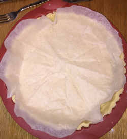 Frolla con carta forno per Lemon Meringue Pie Senza Glutine