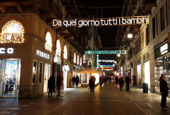 2019-2020 Luci d’artista a Torino: Via Lagrange 2