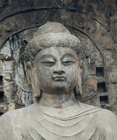 Particolare statua di Budda nelle Grotte di Longmen 