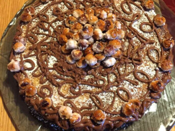 Torta (o Crostata morbida) con ricotta nocciole e noci ricetta senza glutine